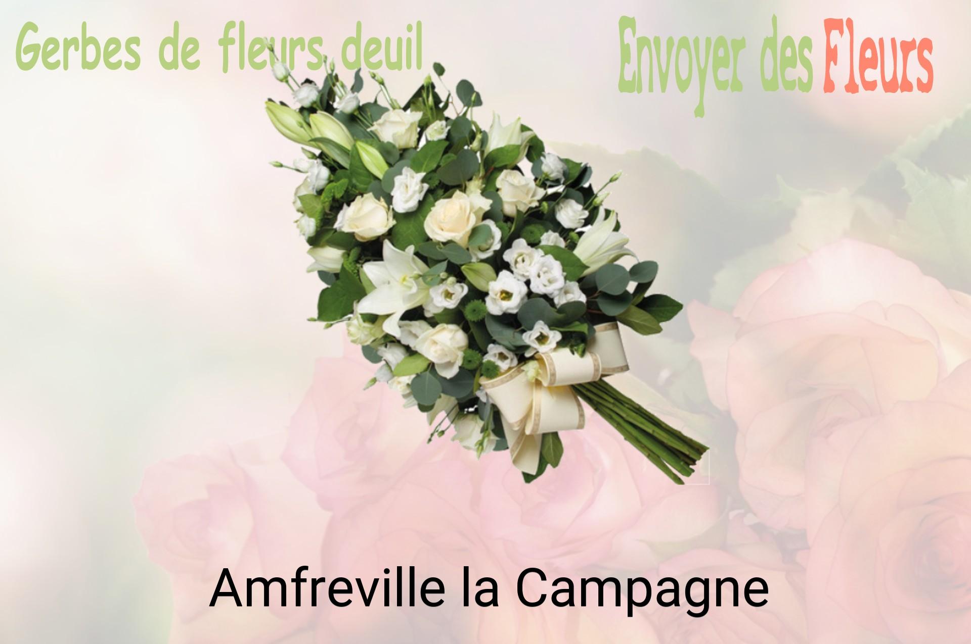 Gerbe de fleurs de deuil livrée à Amfreville-la-Campagne