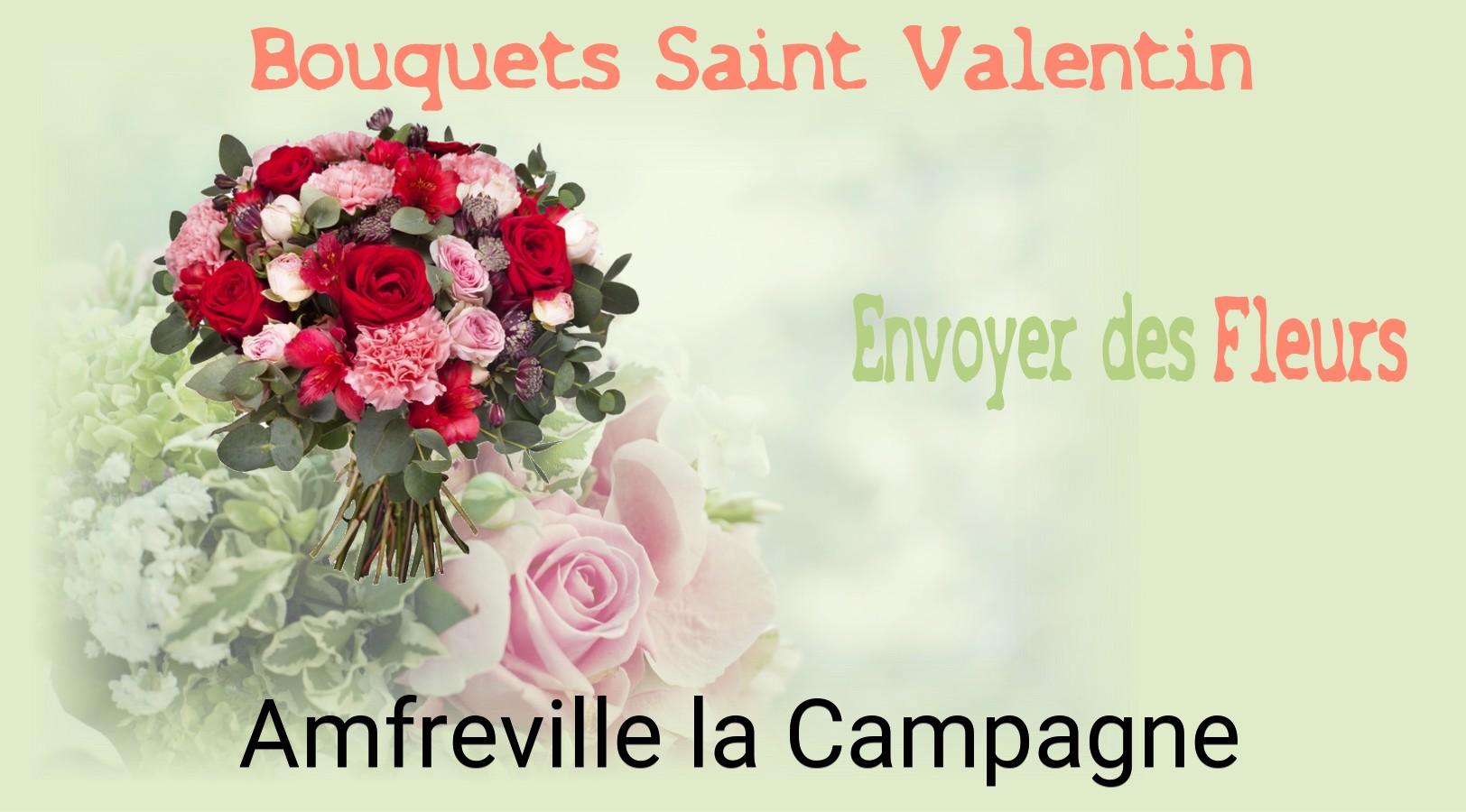 Roses de Saint-Valentin livrées à Amfreville-la-Campagne